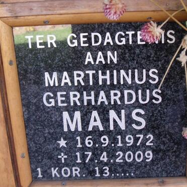 MANS Marthinus Gerhardus 1972-2009