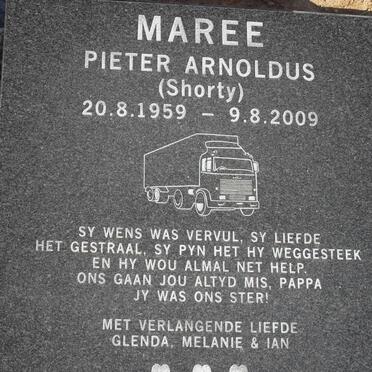 MAREE Pieter Arnoldus 1959-2009