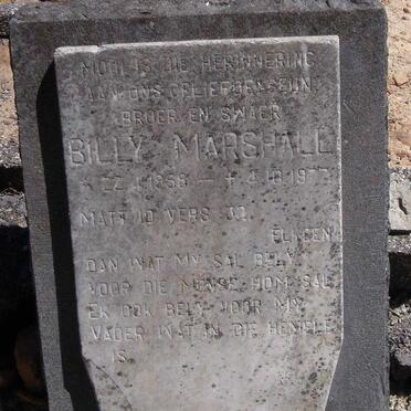 MARSHALL Billy 1958-1977