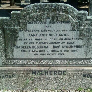 MALHERBE Aart Antonie Daniel 1864-1947 & Isabella Susanna STRUMPHER 1887-1984