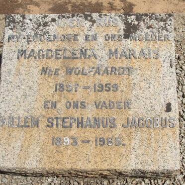 MARAIS Willem Stephanus Jacobus 1893-1956 & Magdelena WOLFAARDT 1897-1959
