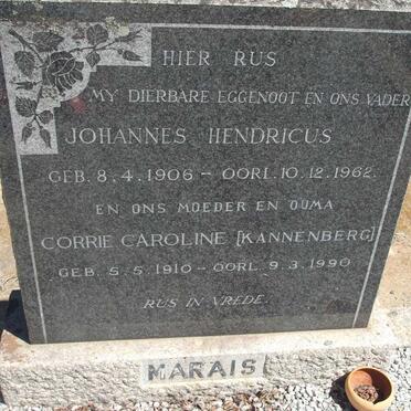 MARAIS Johannes Hendricus 1906-1962 & Corrie Caroline KANNENBERG 1910-1990 