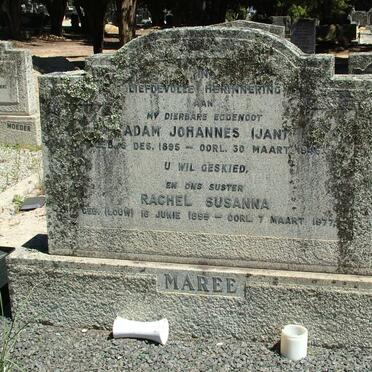 MAREE Adam Johannes 1895-1946 & Rachel Susanna LOUW 1895-1977