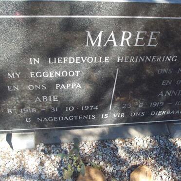 MAREE Abie 1918-1974 & Annie 1919-1994
