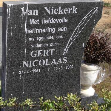 NIEKERK Gert Nicolaas, van 1951-2000