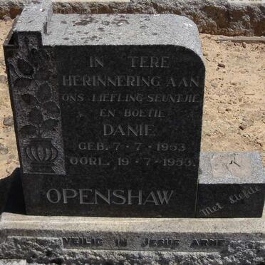 OPENSHAW Danie 1953-1953