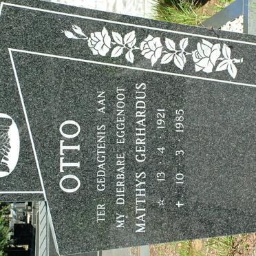 OTTO Matthys Gerhardus 1921-1985