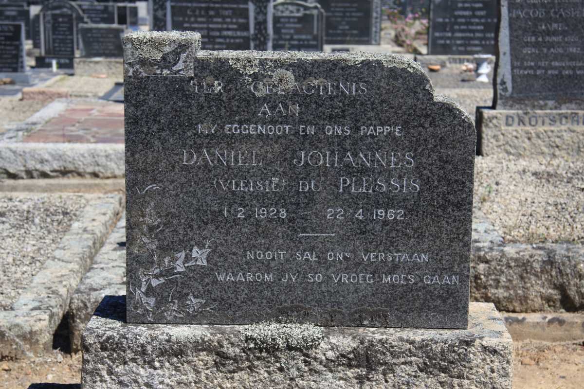 PLESSIS Daniel Johannes, du 1928-1962