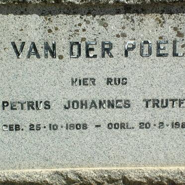 POEL Petrus Johannes Truter, van der 1908-1982