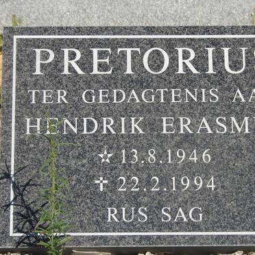 PRETORIUS Hendrik Erasmus 1946-1994