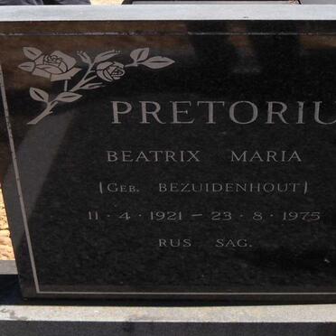 PRETORIUS Beatrix Maria nee BEZUIDENHOUT 1921-1975
