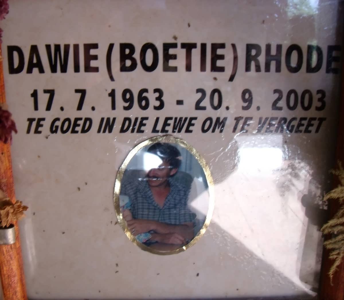 RHODE Dawie 1963-2003