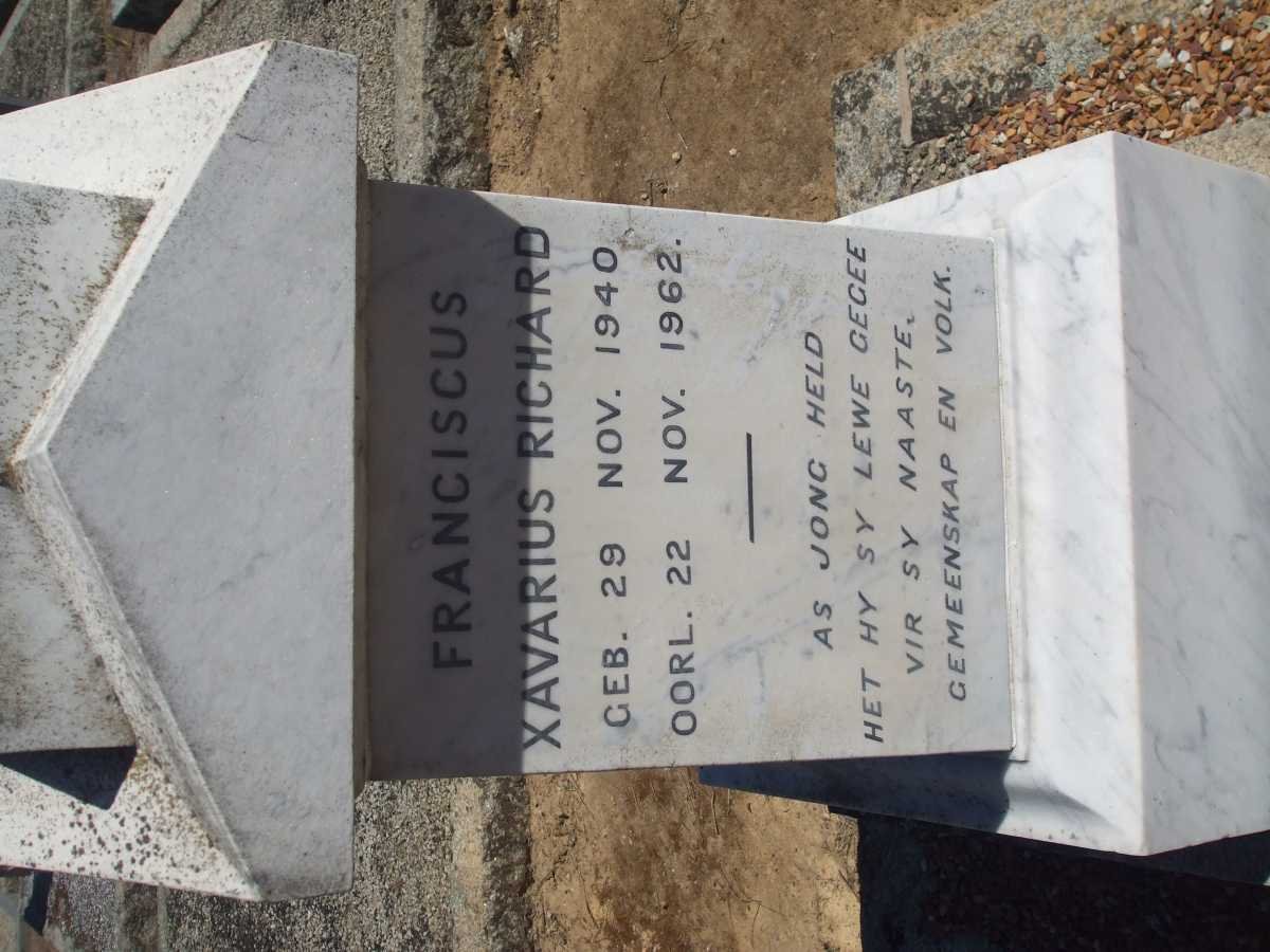 RICHARD Franciscus Xavarius 1940-1962