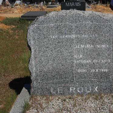 ROUX Jemima, le nee LATEGAN 1919-1996