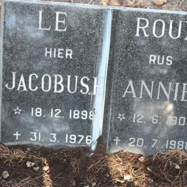 ROUX Jacobus H., le 1898-1976 &amp; Annie 1905-1988