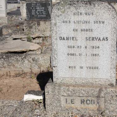 ROUX Daniel Servaas, le 1934-1957