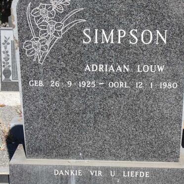SIMPSON Adriaan Louw 1925-1980