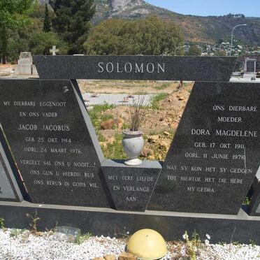 SOLOMON Jacob Jacobus 1914-1976 & Dora Magdelene 1911-1978