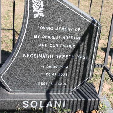 SOLANI Nkosinathi Gereth Yasi 1964-2001