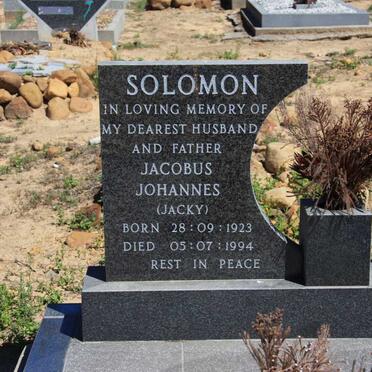 SOLOMON Jacobus Johannes 1923-1994