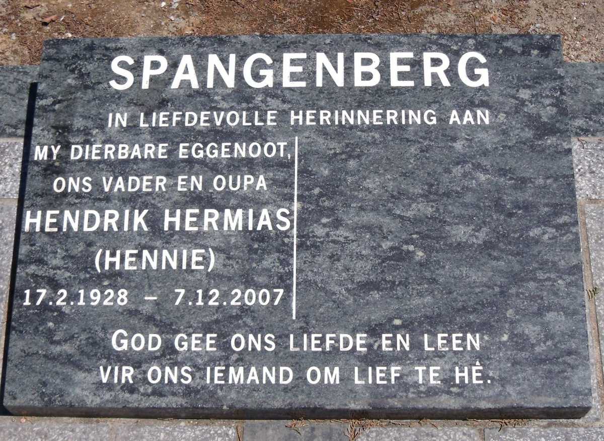 SPANGENBERG Hendrik Hermias 1928-2007