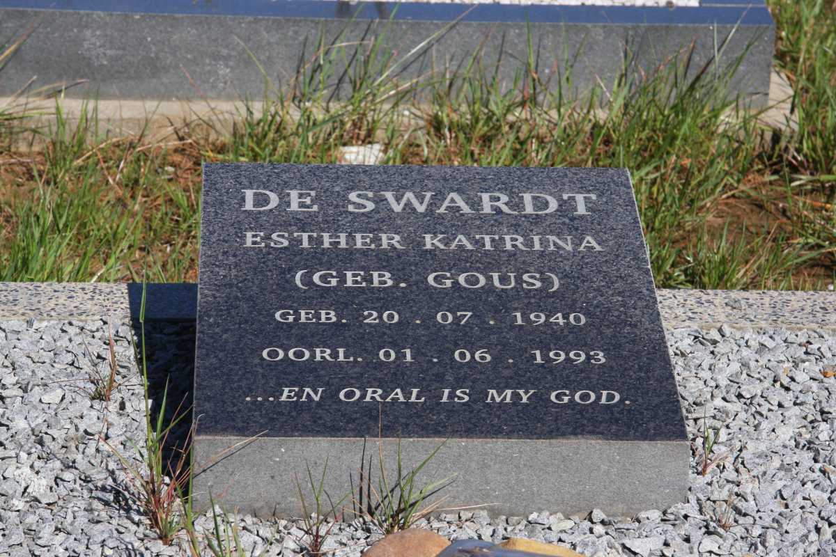 SWARDT Esther Katrina, de nee GOUS 1940-1993