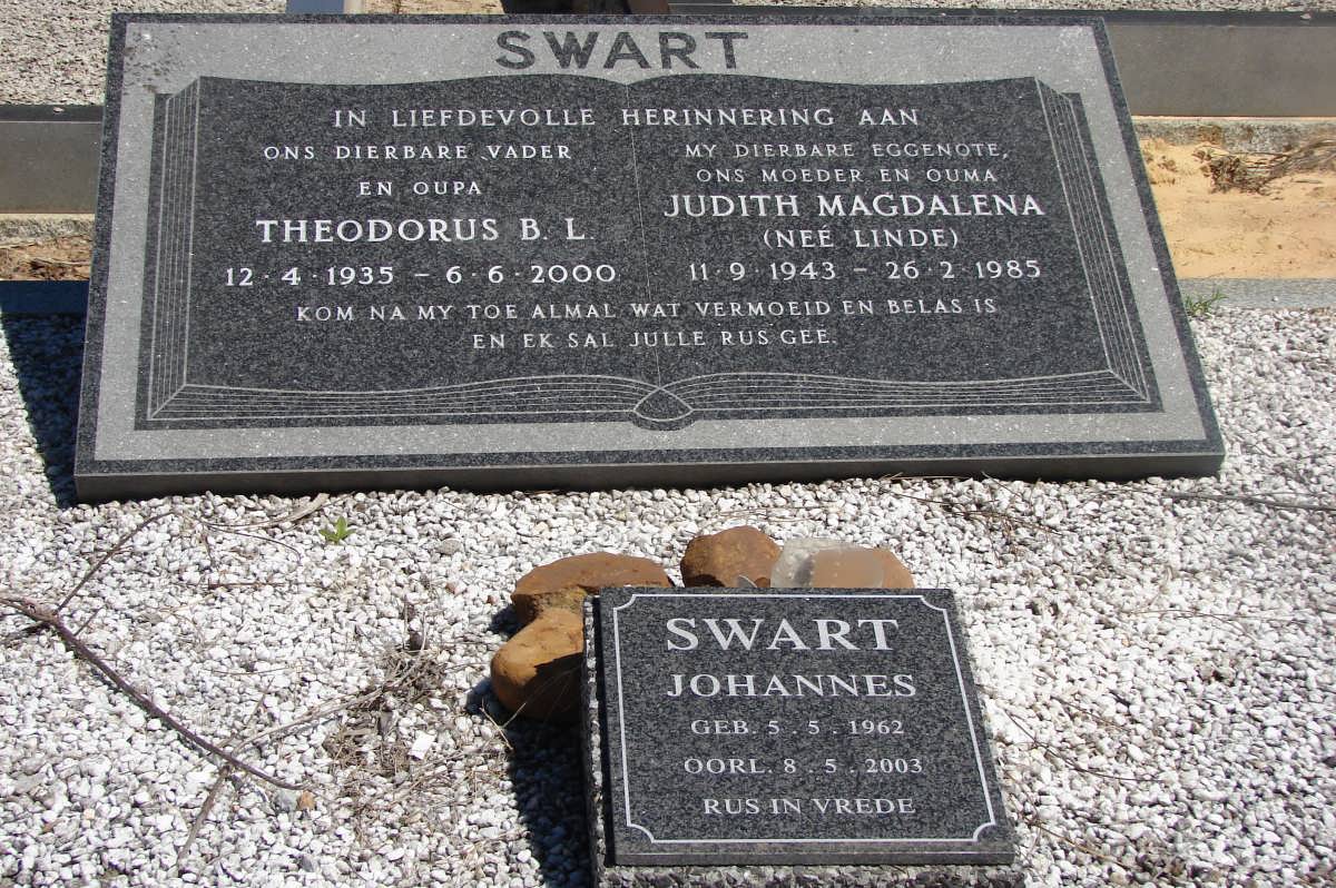 SWART Theodorus B.L. 1935-2000 & Judith Magdalena LINDE 1943-1985 :: SWART Johannes 1962-2003