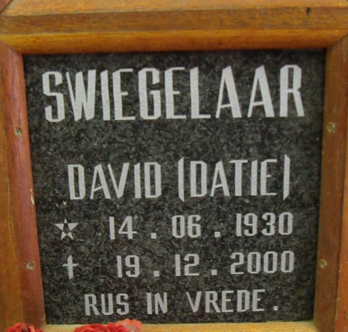 SWIEGELAAR David 1930-2000