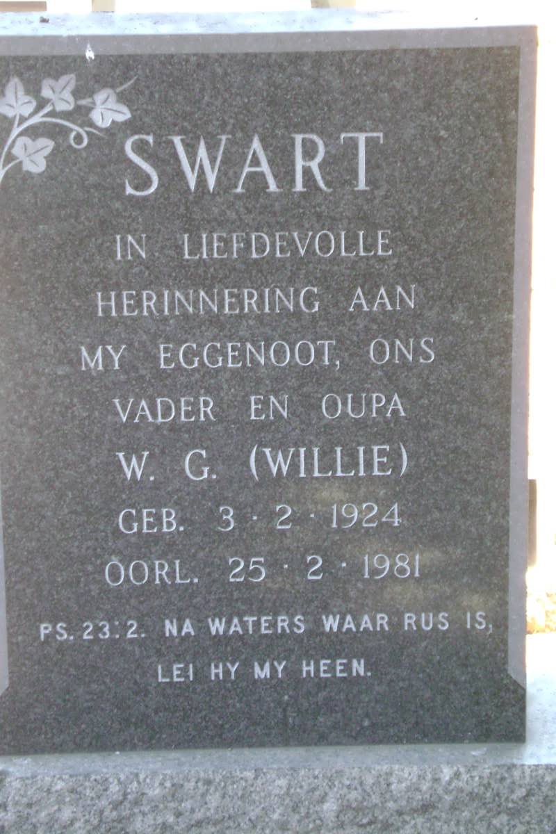 SWART W.G. 1924-1981