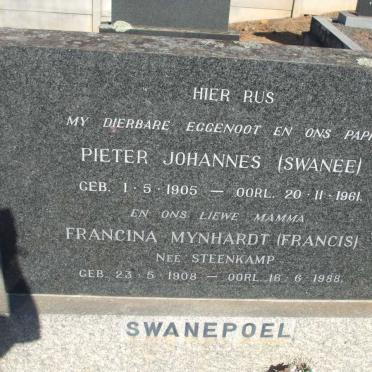 SWANEPOEL Pieter Johannes 1905-1961 & Francina Mynhardt STEENKAMP 1908-1988