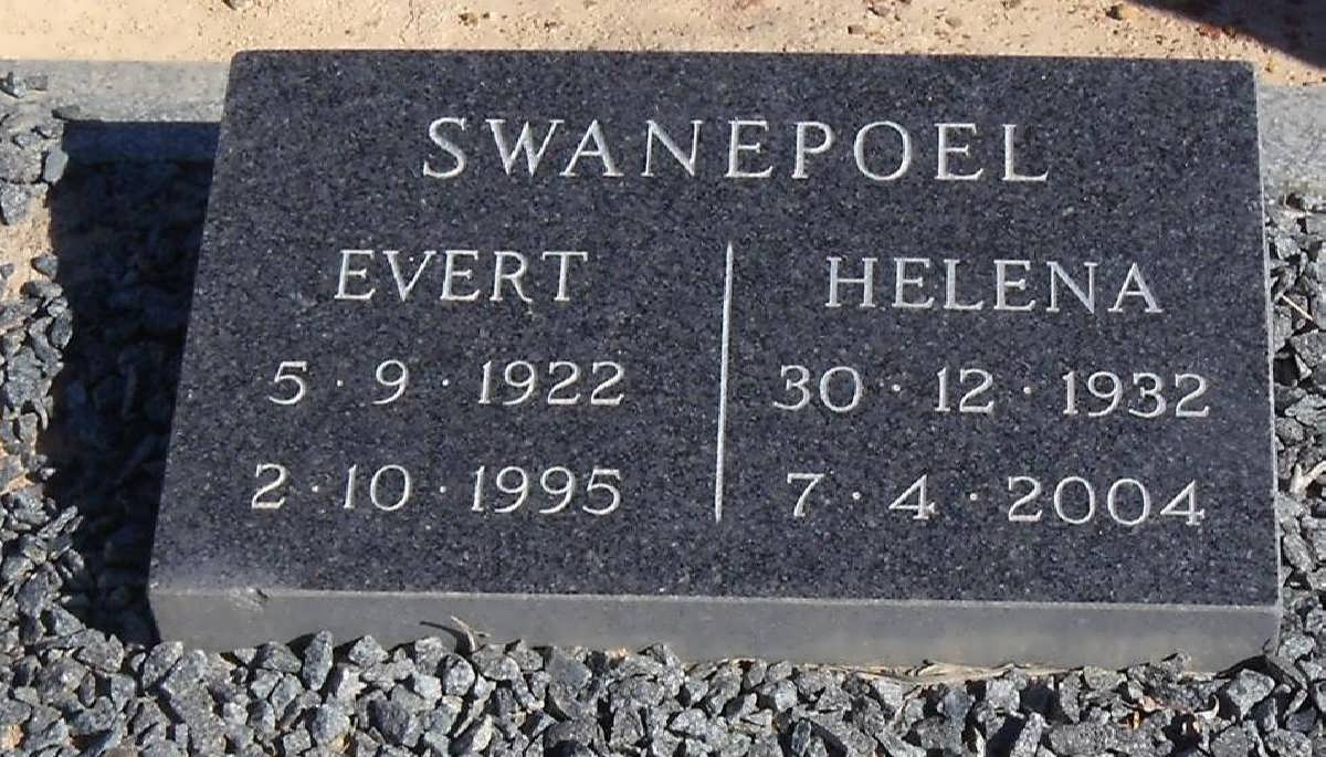 SWANEPOEL Evert 1922-1995 Helena 1932-2004