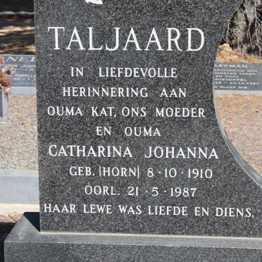 TALJAARD Catharina Johanna nee HORN 1910-1987