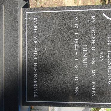 THIART Hennie 1944-1983