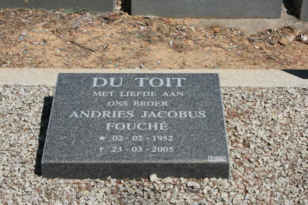 TOIT Andries Jacobus Fouché, du 1952-2005