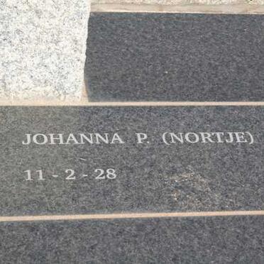 ? S.P. 1926-1999 &amp; ? Johanna P. nee NORTJE 1928-