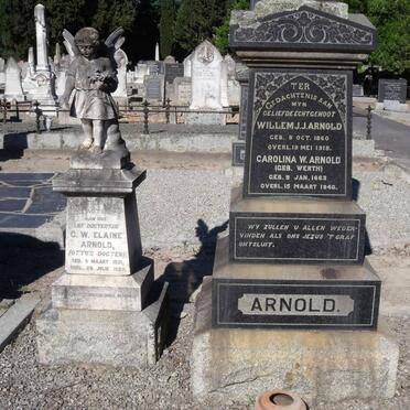 ARNOLD Willem J.J. 1860-1918 &amp; Carolina W. WERTH 1863-1940 :: ARNOLD C.W. Elaine 1921-1925