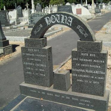 BOTHA Johannes Jacobus 1895-1964 &amp; Susanna Margaretha JOUBERT 1896-1975