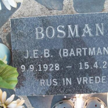 BOSMAN J.E.B. nee BARTMANN 1928-2004