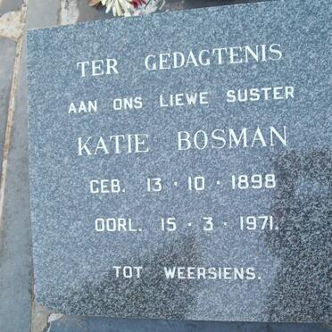 BOSMAN Katie 1898-1971