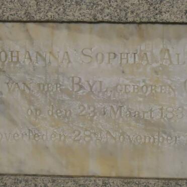 BYL Johanna Sophia Aletta, van der nee GIE 1836-1884
