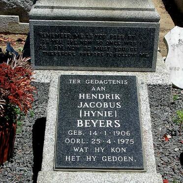 BEYERS Hendrik Jacobus 1906-1975