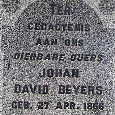 BEYERS Johan David 1866-1920