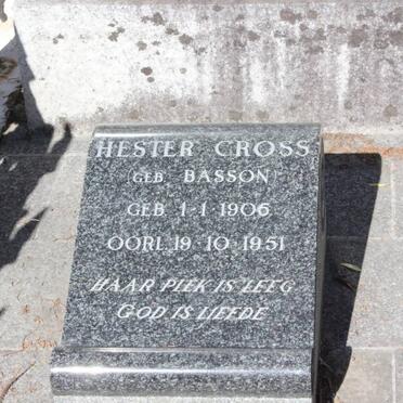 CROSS Hester nee BASSON 1906-1951
