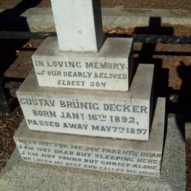 DECKER Gustav Brunig 1892-1897