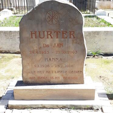 HURTER Jan 1923-2003 &amp; Hanna 1926-2018