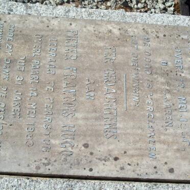 HUGO Pieter Francois 1883- &amp; Anna A. RETIEF -1886