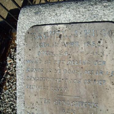 HUGO Rachel J. 1852-1886