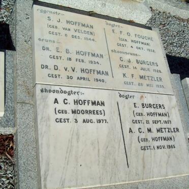 HOFFMAN :: VAN VELDEN :: MOORREES :: BURGERS :: METZLER