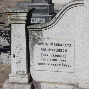 HAUPTFLEISCH Sophia Margareta nee CARINUS 1884-1945