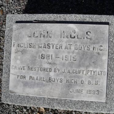 INGLIS John 1881-1915 &amp; Sannie BOSMAN -1920